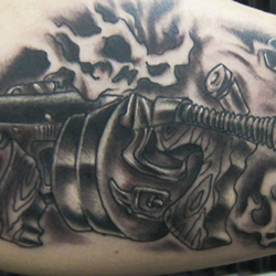 Tattoo of gun