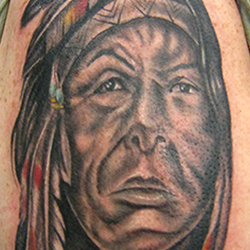 Tattoo of Native american