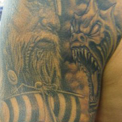 Tattoo of Viking Battle