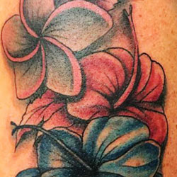 Tattoo of flowers