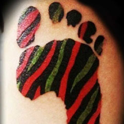 Tattoo of footprint