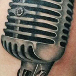 Tattoo of microphone