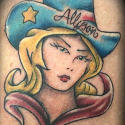 Tattoo of woman