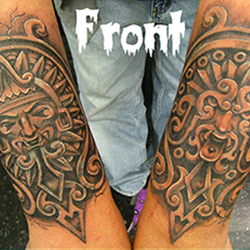 Tattoo of aztec stone