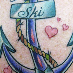Tattoo of an anchor