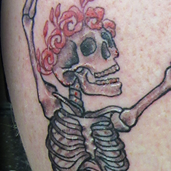 Tattoo of skeleton