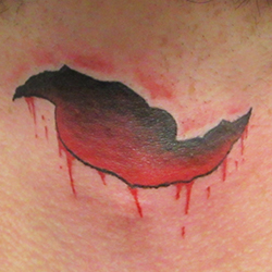 Tattoo of cut