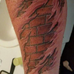 Tattoo of brick wall
